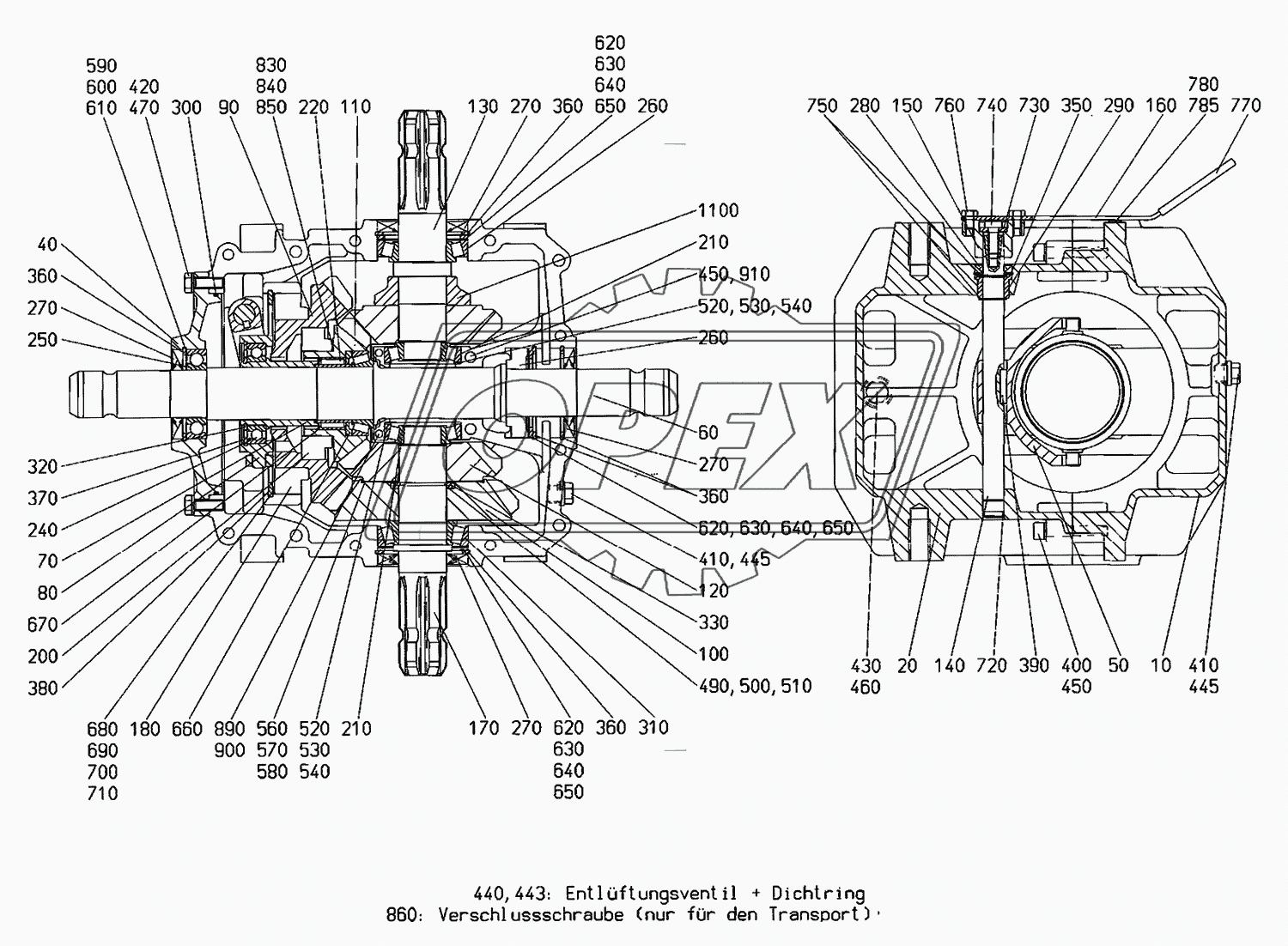 Gear box Zirkon 10/400-600 K 1