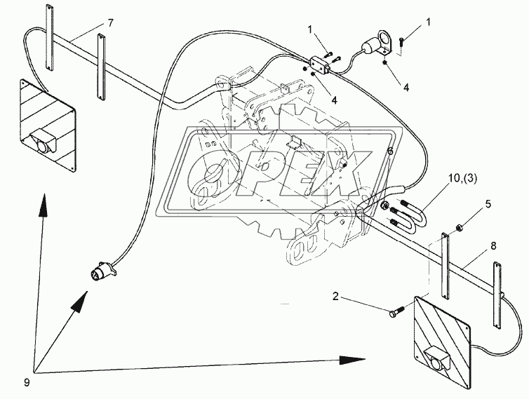 Lighting equipment, front Zirkon 9/K