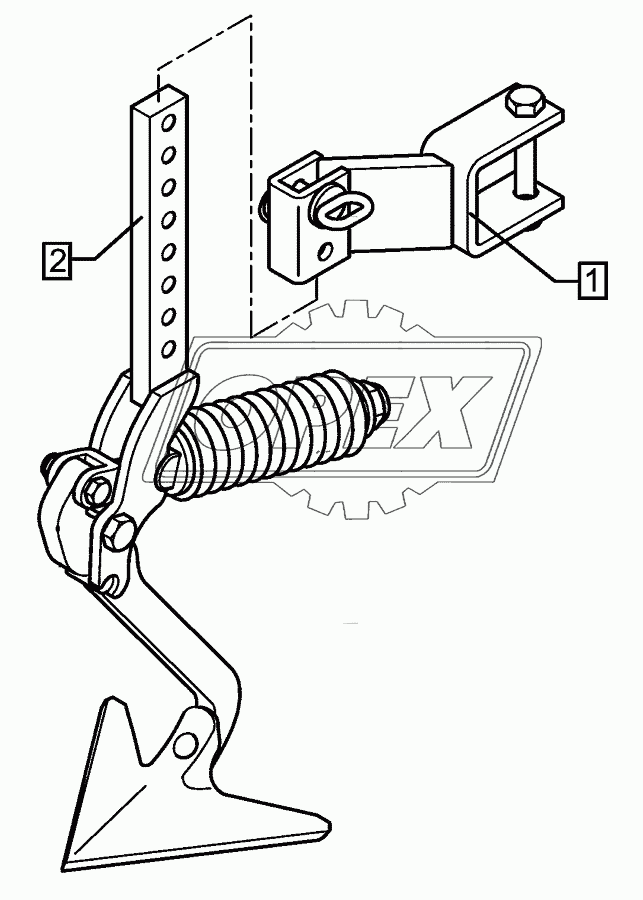 Track scraper with holder long FSU-G25 70x70