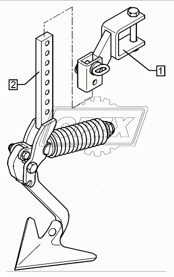 Track scraper with holder FSU-G25 70x70