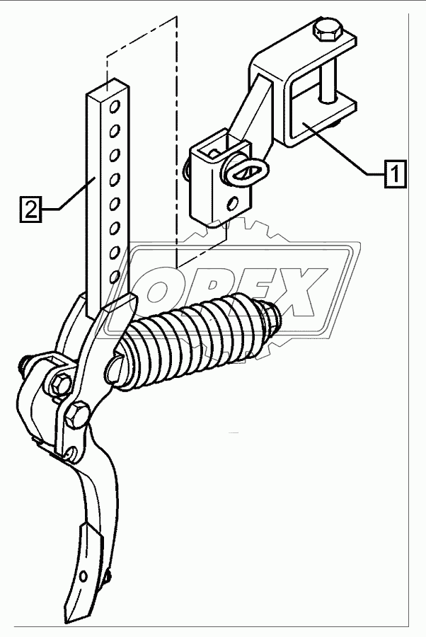 Track scraper with holder FSU-P50/6