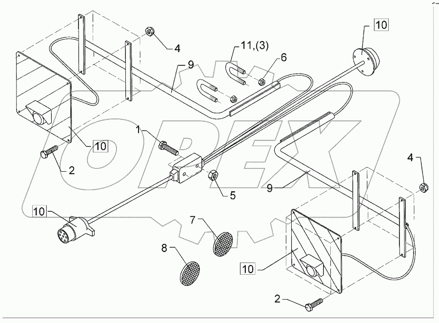 Lighting equipment, front Zirkon 9/KA