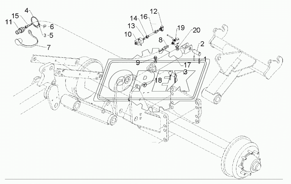 HY-assembly lift linkage DZ 110x450