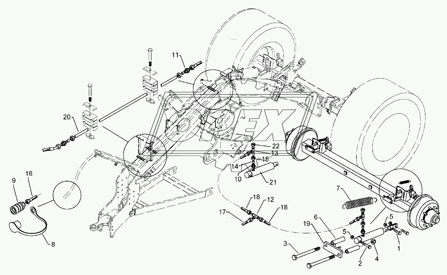 Braking system, hydraulic Zirkon 9 KA 2xEZ 30x110