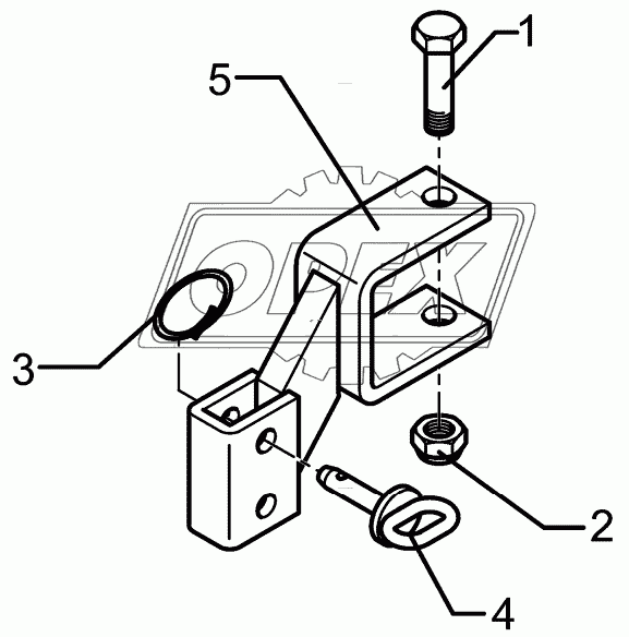 Holder for track scraper FSU 70x70-40x20