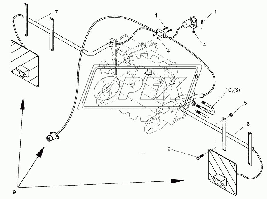 Lighting equipment, front Zirkon 9/K