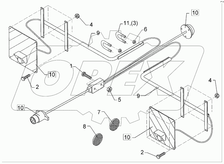 Lighting equipment, front Zirkon 9/KA