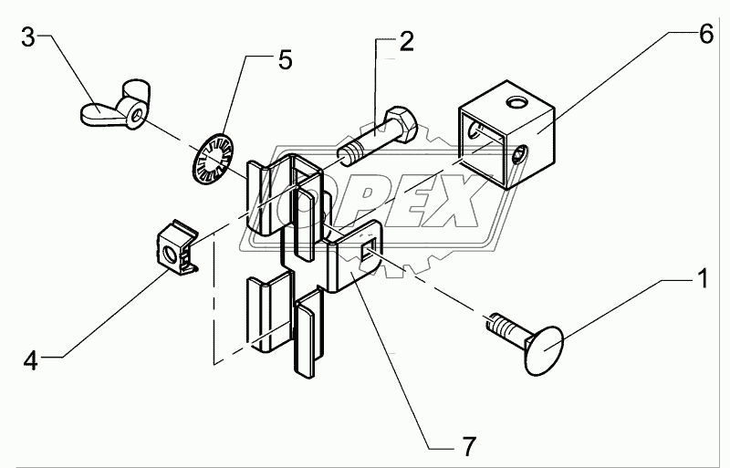 Tractor mounting set