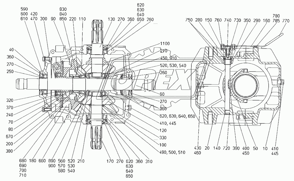 Gear box Zirkon 10/400-600 K 1