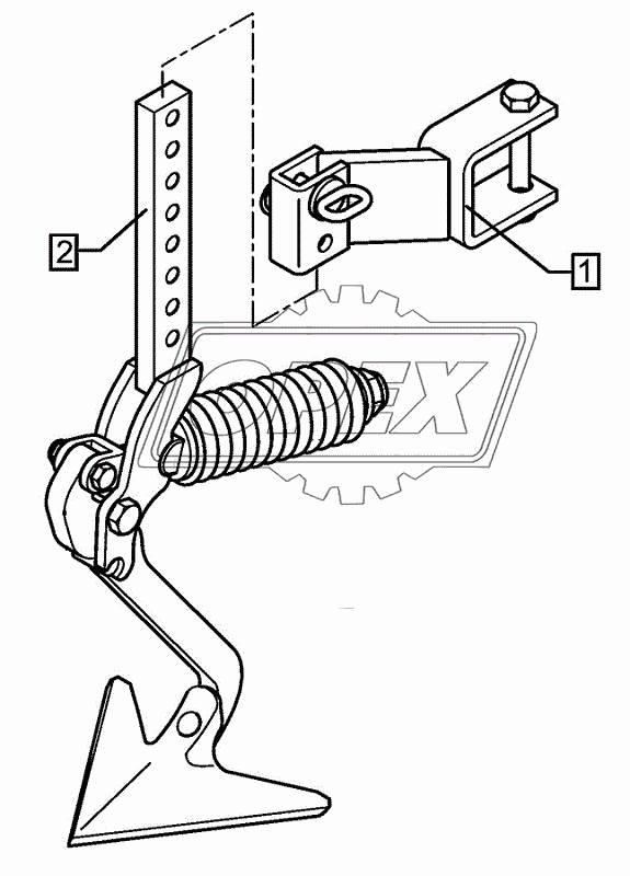 Track scraper with holder long FSU-G25 70x70