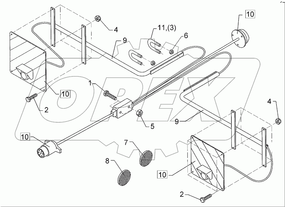 Lighting equipment, front Zirkon 9/KA