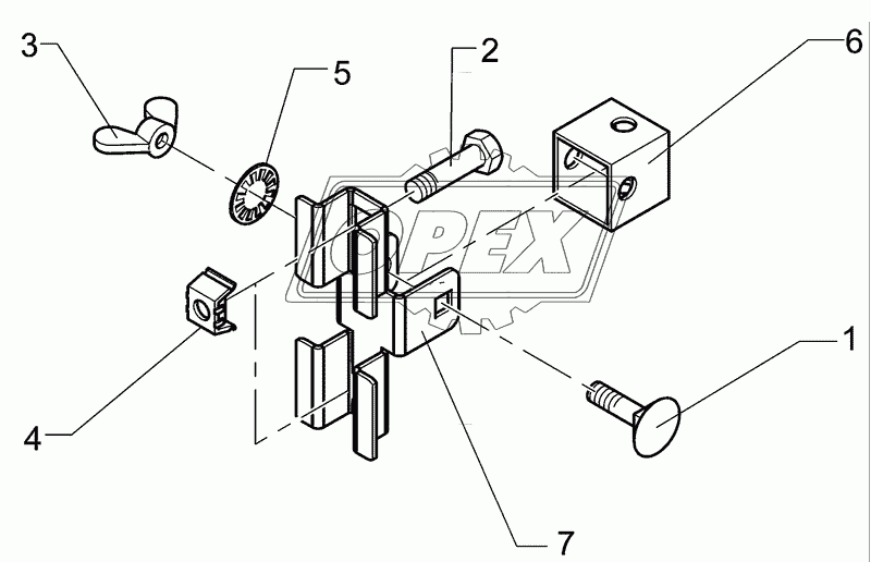 Tractor mounting set