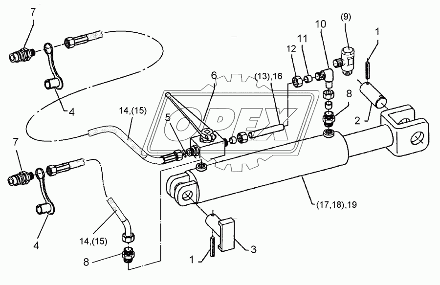 Hydraulic assembly DA 63x245-AHG-LT