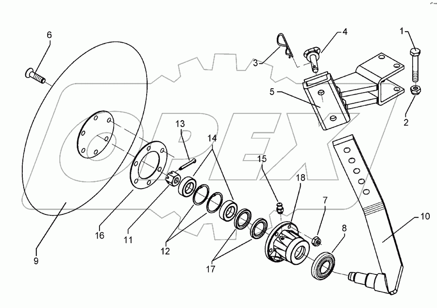 Feeding disc D450/60x20 LI Zirkon