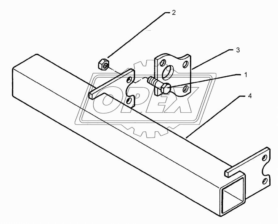 Frame carrier f. track scraper Zirkon 7/250