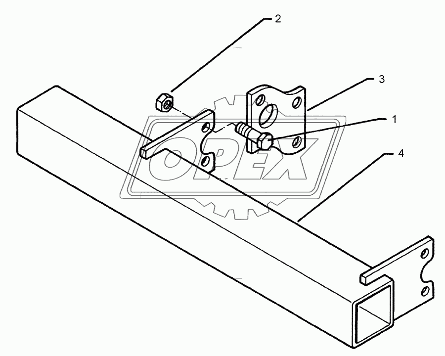 Frame carrier f. track scraper Zirkon 7/300