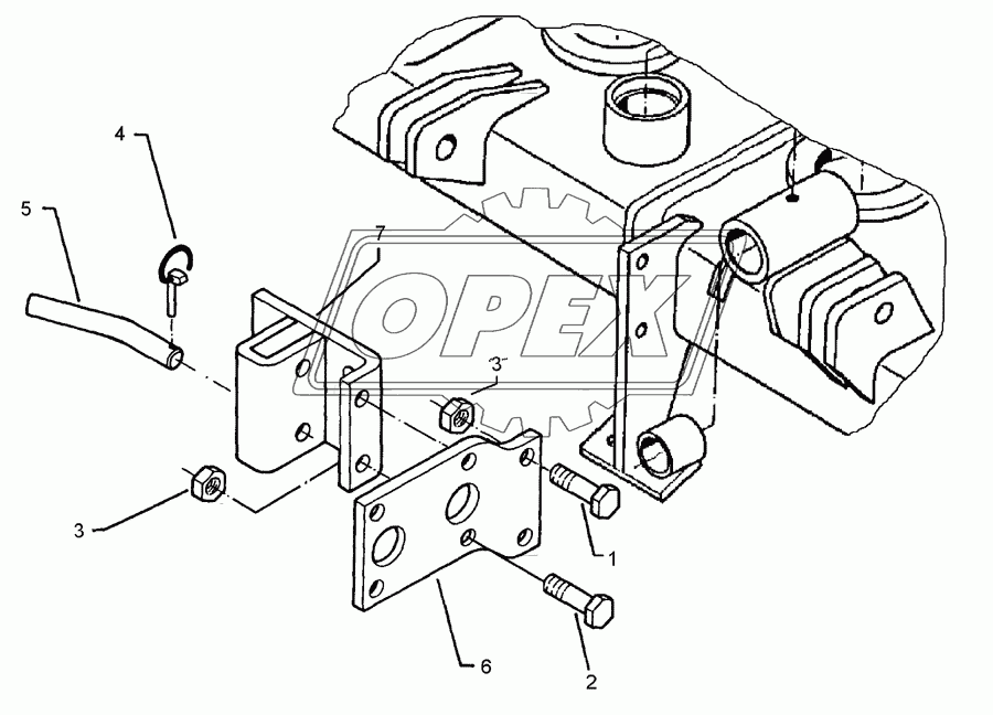 Holder for levelling bar Zirkon 7-V