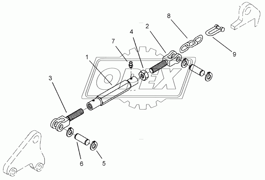 Turnbuckle with chain TG-250-M