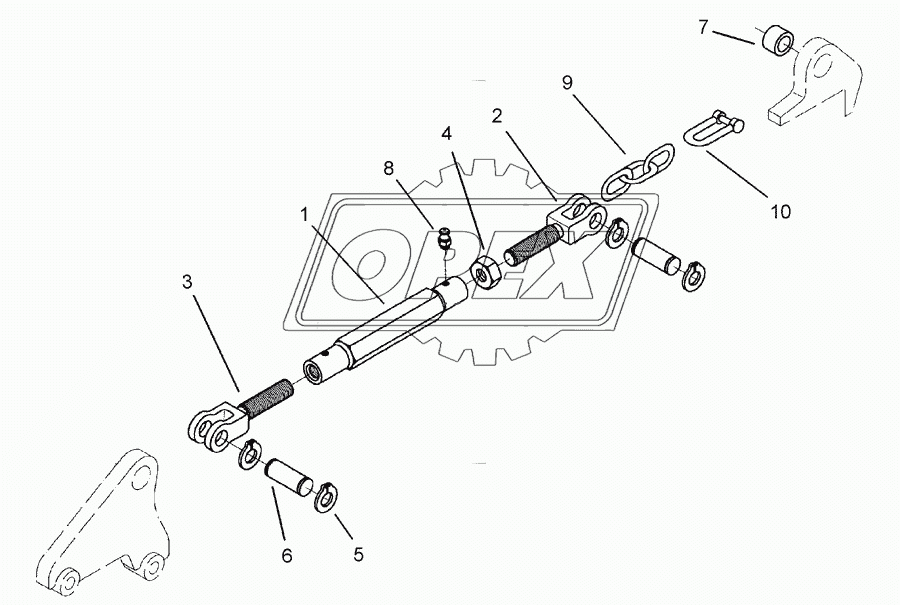 Turnbuckle with chain TG-370-M