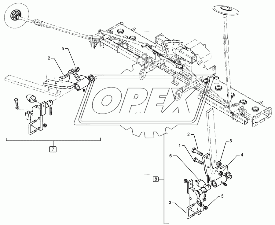 Swivel bracket Zirkon mit Planierbalken vorne