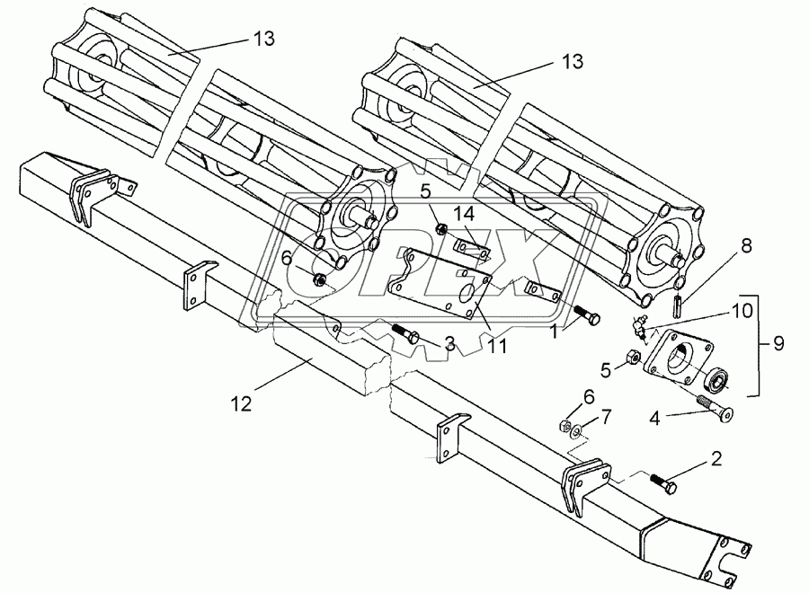 Tube bar roller RSW D400-4,0m 2x2m