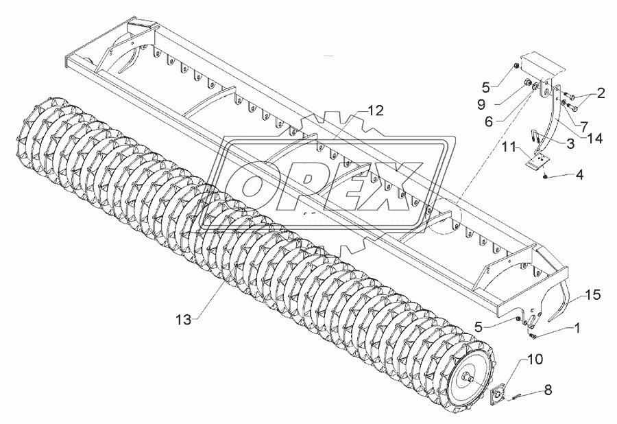 Trapeze packer roller TPW D500-400-32R-125