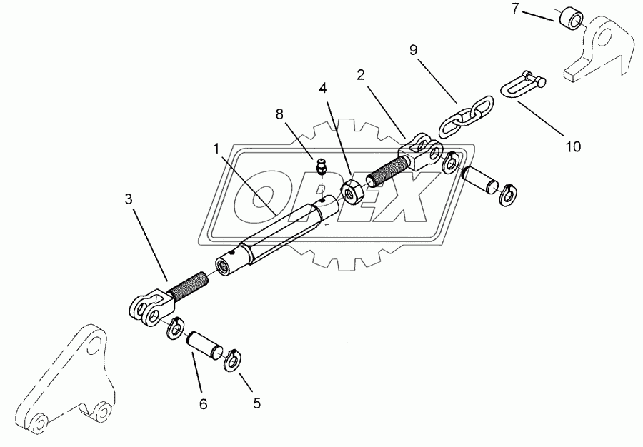 Turnbuckle with chain TG-370-M