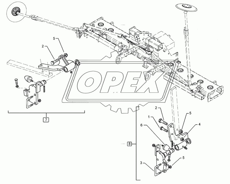 Swivel bracket Zirkon mit Planierbalken vorne