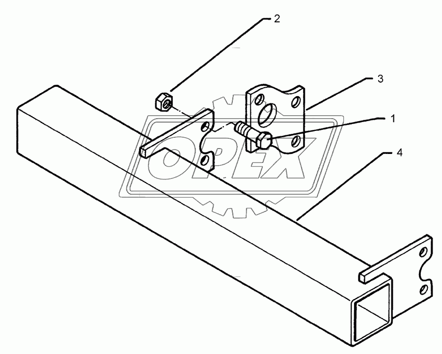 Frame carrier f. track scraper Zirkon 7/400