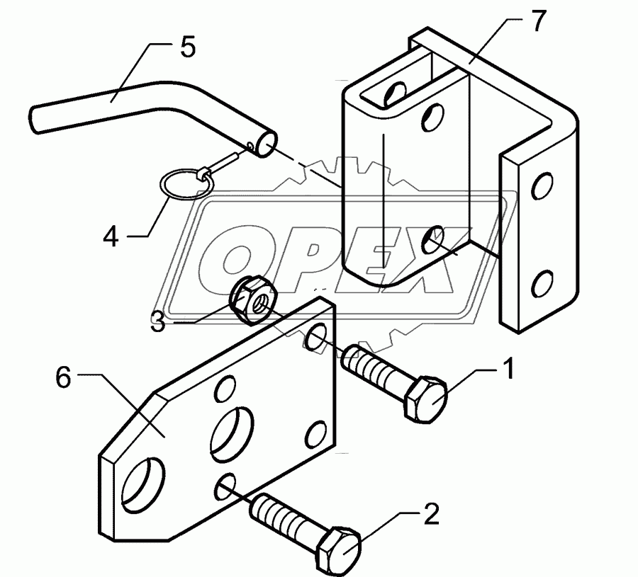 Holder for levelling bar Zirkon 9-V