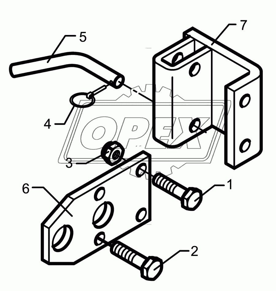 Holder for levelling bar Zirkon 9-V