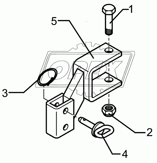 Holder for track scraper FSU 70x70-40x20