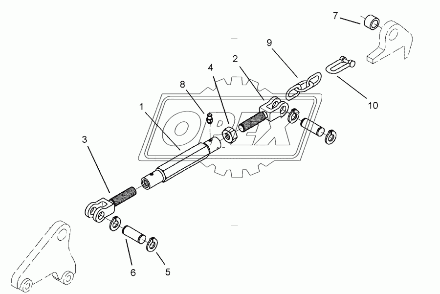 Turnbuckle with chain TG-370-M