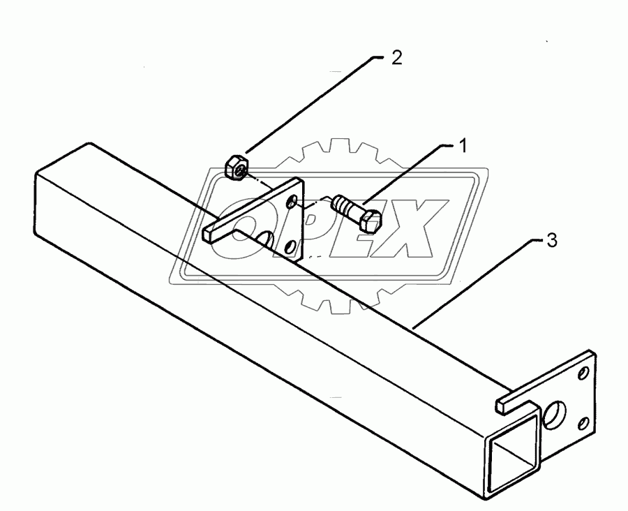 Frame carrier f. track scraper Zirkon 9/400