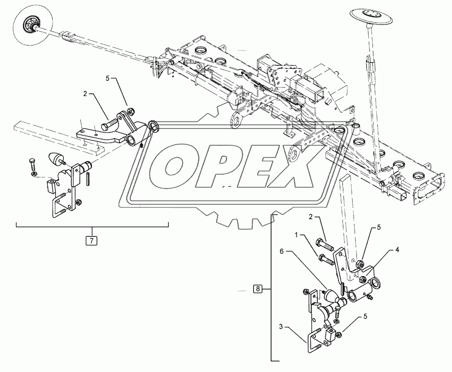 Swivel bracket Zirkon mit Planierbalken vorne