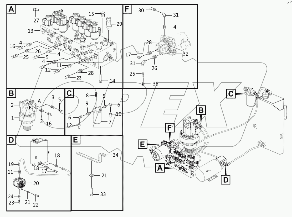  Turntabler rotate assembly