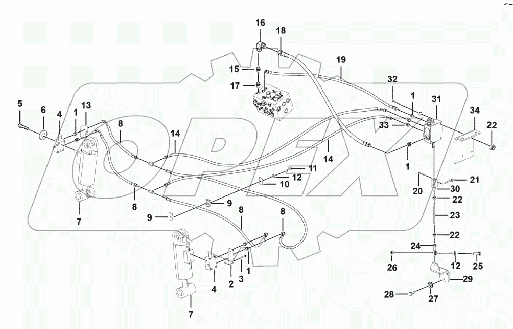  Колебательная гидравлическая сборка;Oscillating hydraulic assembly