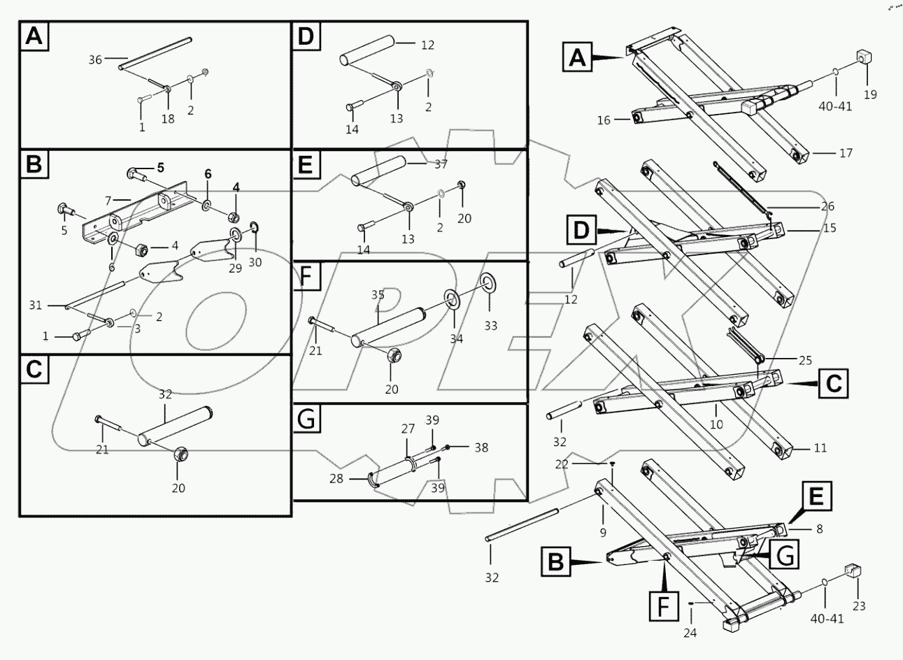  Scissor assy installation