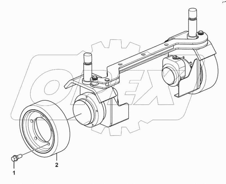  Front axle assembly