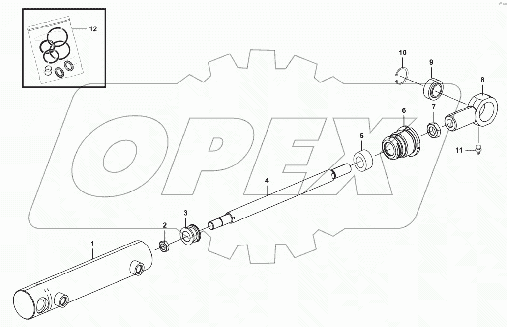  Рулевой цилиндр 40x20x152.4;Steer cylinder 40x20x152.4