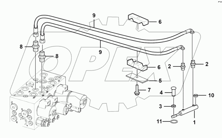  Гидравлическая сборка рулевого управления;Steering hydraulic assembly