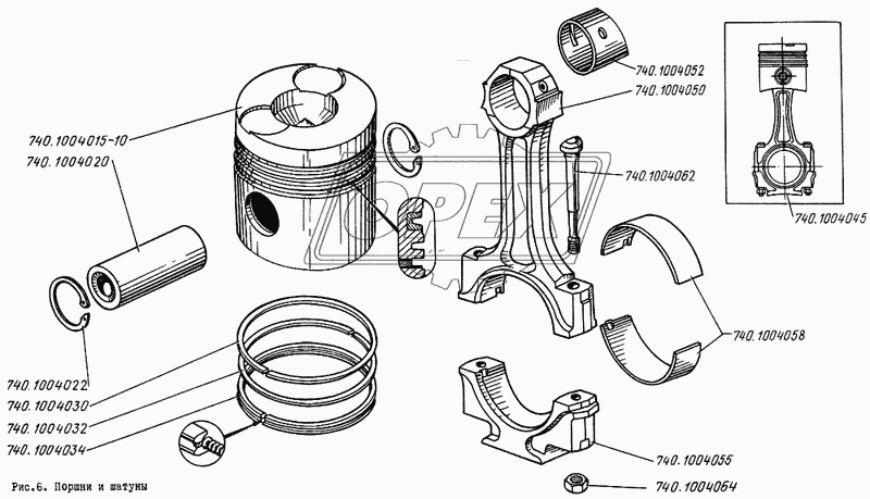 Поршни и шатуны