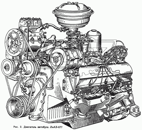Двигатель автобуса ЛиАЗ-677