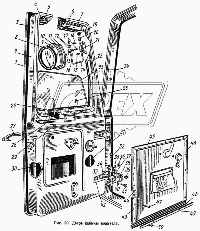 Дверь кабины водителя