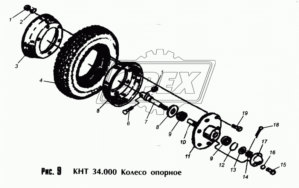 КНТ 34.000 Колесо опорное