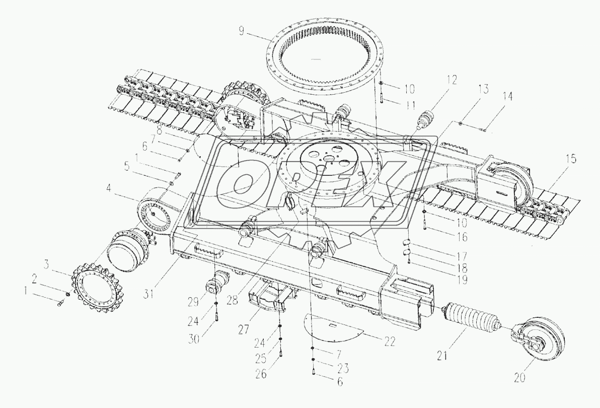 33Е0018 Система ходовая гусеничная