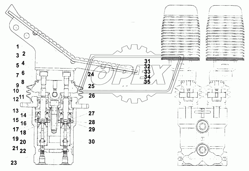 12C0264-1 Клапан педали хода