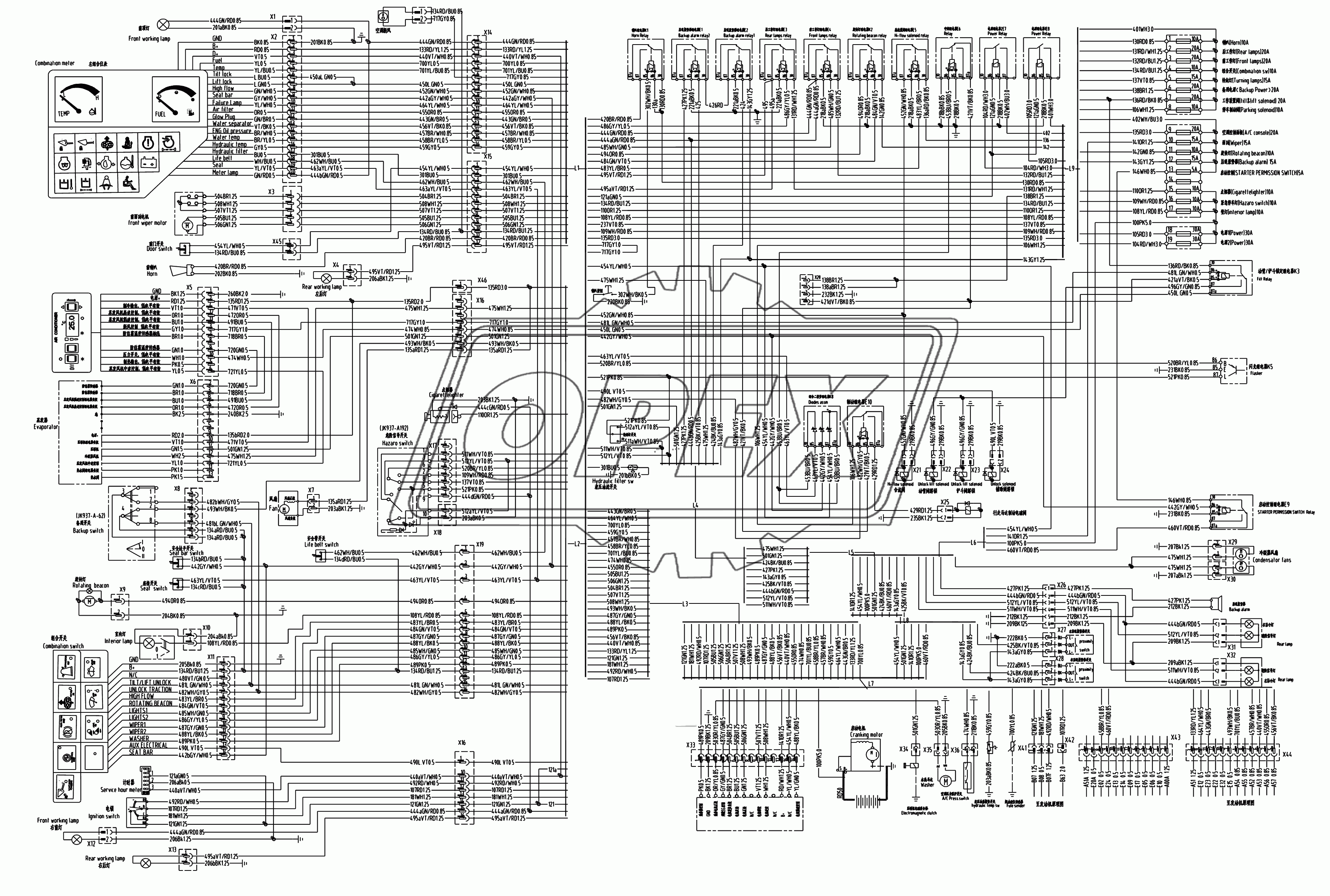 50E0388 000 ELECTRICAL SCHEMATIC