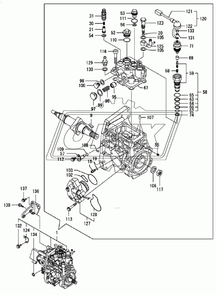 40C0863 000 FUEL INJECTION PUMP