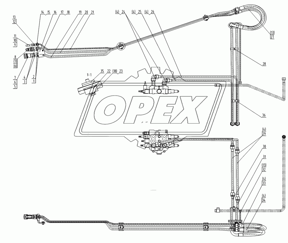 00C0806 004 QUICK COUPLER LINES